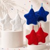Breling 6 Pcs Patriotic Star Hanging Hand Towels 4th of