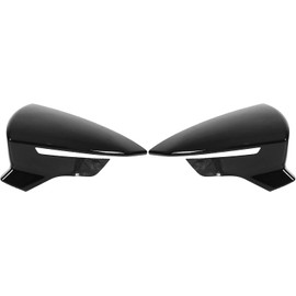 1 par de Cubiertas para Espejo Retrovisor, Cubiertas Protectoras para Espejo Retrovisor, Repuesto Izquierdo y Derecho para Leon Mk3 5F ST FR 2013 a 2019 (Negro brillante)