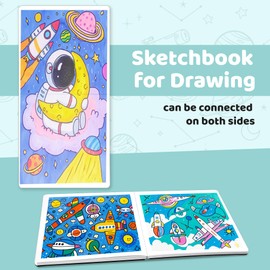 Watercolor Sketch Book for Kids 120LB/200GSM 10"X 10" Square Sketchbook for Drawing Hardcover Large Sketch Pad for Kids, Students, Blue