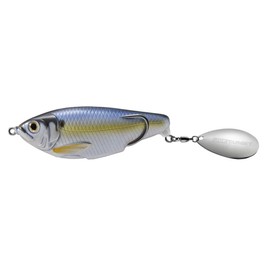 LiveTarget, Commotion Shad Hard Bait Lure, 3 1/2" Length, 5/8 oz, Topwater Depth, Pearl Blue Shad, Package of 1