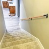 SELEWARE 52 Inch Wood Handrail Indoor Stairs Handrail Wall Mount