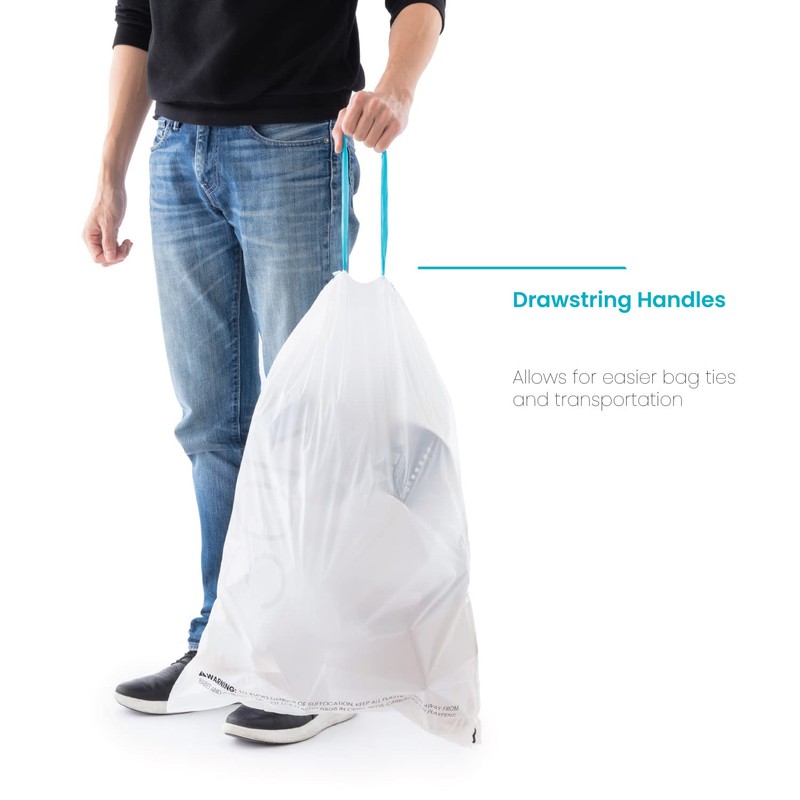 Home Zone Living 8 Gallon Kitchen Trash Bags with Drawstring