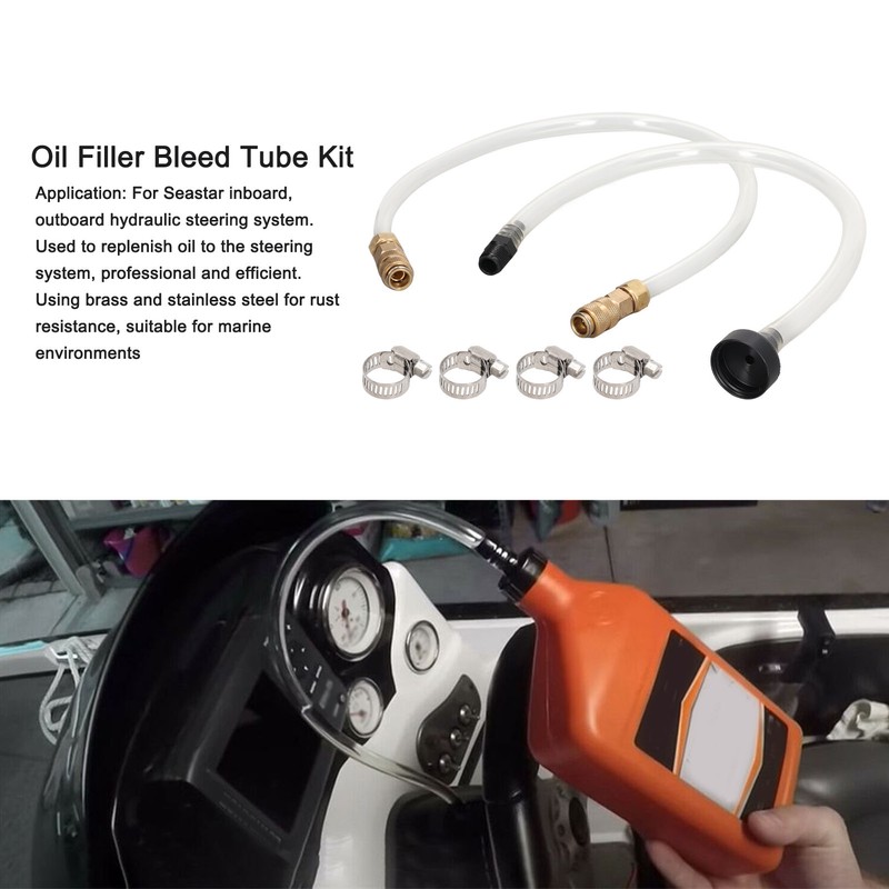 Oil Filler Bleed Tube Kit Bridge Tube PVC Brass for