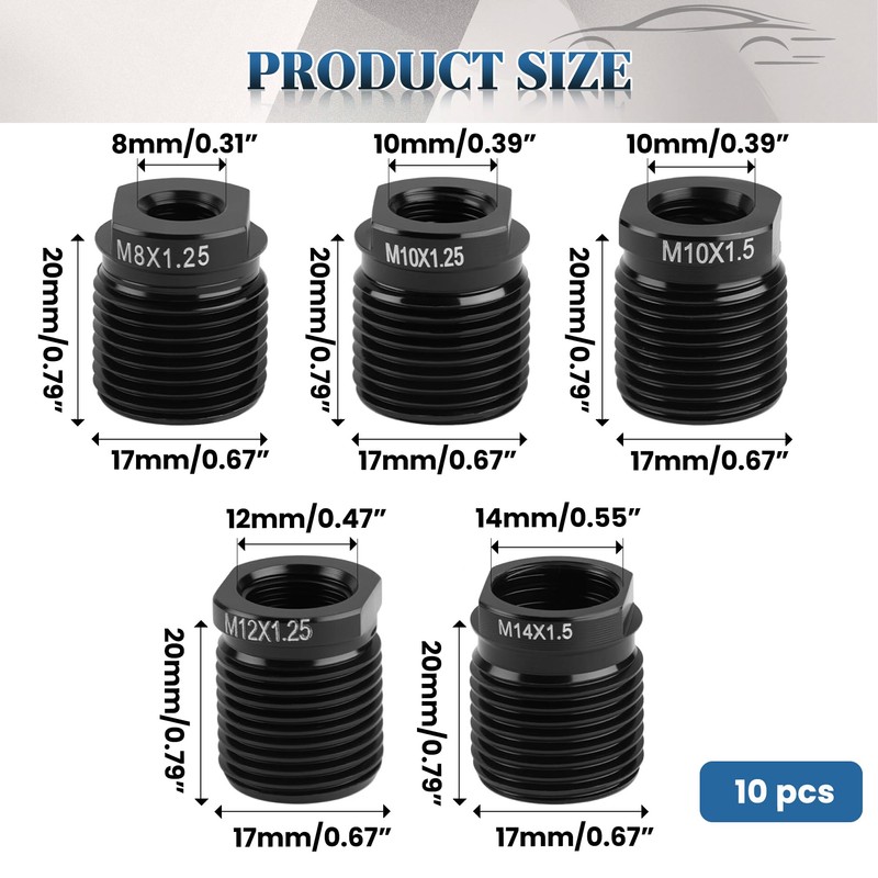 Gear Shift Knob Adapter Kit – 10 Pack Fits M10x1.25