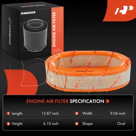 A-Premium 2-PC Engine Air Filter Compatible with Dodge D100 1988-1989, D150 D250 W150 1988-1993, W100 1989, 3.9L