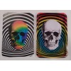 Smokezilla 5×7" Metal Rolling Tray Magnetic Lid Hypnotic Skull Rainbow