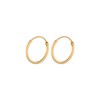Pernille Corydon Hoop Earrings Gold - Tiny Plain Diameter 13
