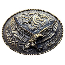 Belt Buckles Men Western Cowboy: Eagle Belt Buckle Vintage Mens Belt Buckle, Western Belt Buckles for Men Large Belt Buckle Country Cowboy Belt Buckle Big Belt Buckle Gifts for Men & Women, Gold