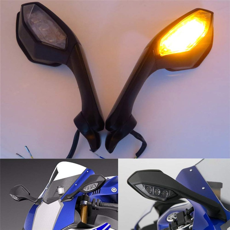 HTTMT- MT252-031- Rearview Mirror LED Turn Signal Light For YZF