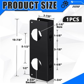 1 Piece Stainless Steel Lock and Door Reinforcer Plate Lock Reinforce and Repair Doors Bronze Finish Door Jamb Reinforcement 5-1/2 Inch, 2-3/8' x 1-3/4 Inches for Front Entry Bedroom Door Home