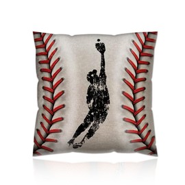 yaozeio Retro Baseball Pillow Cover for Baseball Fans Sport Linen Pillow Case Cover for Friend Christmas Birthday Gift for Daughter Son Sports Decorative Pillows Cases Bedroom Couch Home Decor