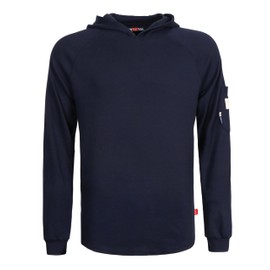 BOCOMAL FR Hooded T Shirts 7.1oz Flame Resistant FR Shirt NFPA2112 CAT2 Fire Retardant Work Hoodies