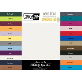 EXKLUSIV HEIMTEXTIL Brand Jersey Fitted Sheet Flat Sheet Elasticated Hem