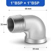 ERGAOBOY 2 Pcs 1" Male to 1" Female BSP Pipe
