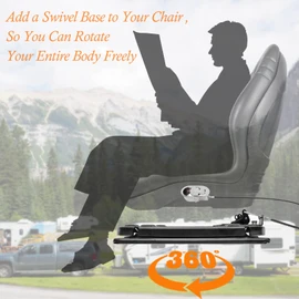 HWHongRV Heavy Duty Seat Swivel Base with Control Switch, 3.0mm Steel Plate Swivel Seat Base 360 Degree Rotatable for RV Van Camper Boat Truck Bus