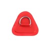 Yuelulala 4pcs D Ring Patch PVC Stainless Steel Triangle Shape