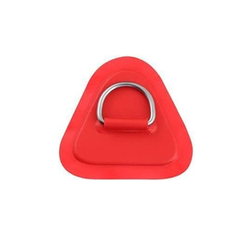 Yuelulala 4pcs D Ring Patch PVC Stainless Steel Triangle Shape