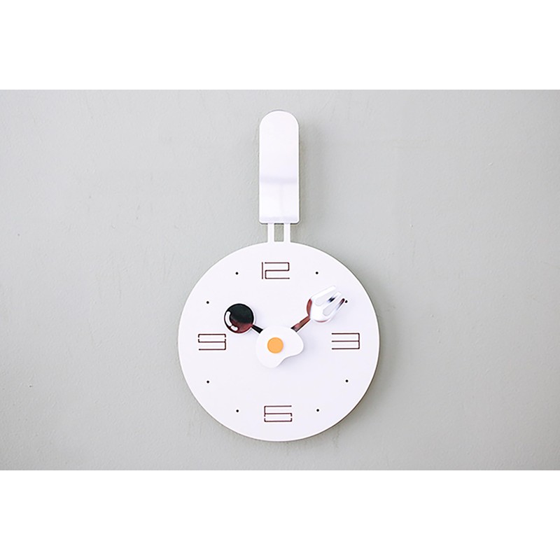 Stephanie Imports Modern Minimalist Frying Pan Shaped Kitchen Wall Clock