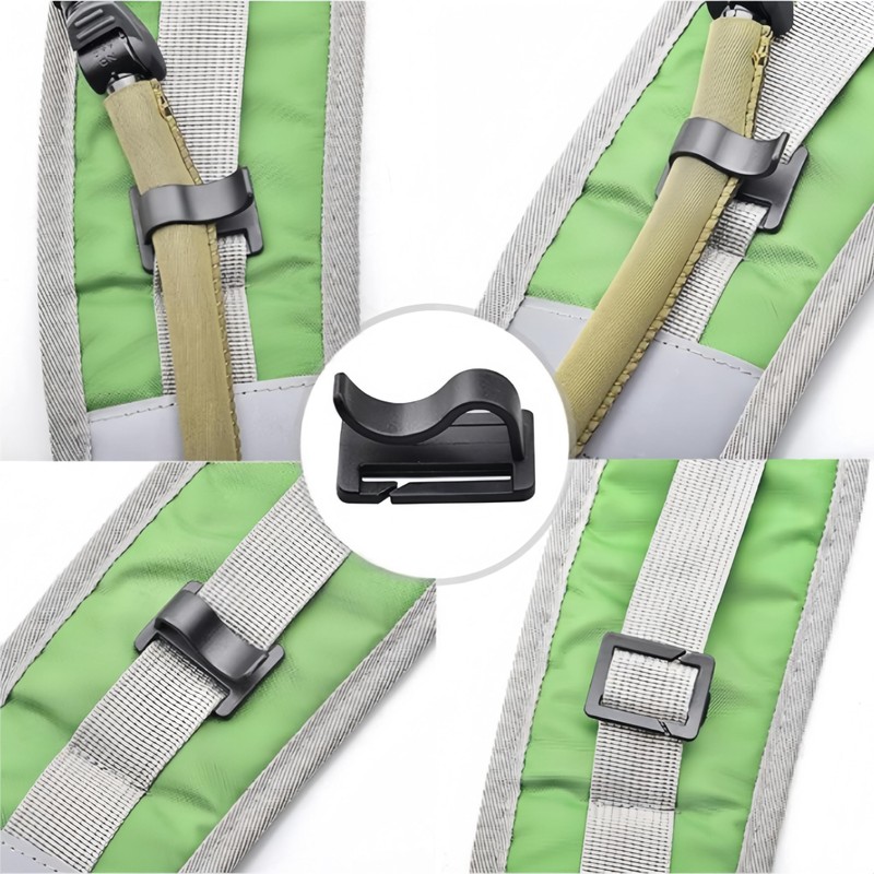 4pcs Black Water Bladder Tube Clips for Hydration Pack,Universal Hydration
