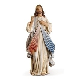 Roman Joseph's Studio Inc., Renaissance Collection, Holy Statue Figurine, 9.5" H Divine Mercy Figure, Religious Figure, Religious Décor, Resin Stone, (3.12 x 4 x 9.5 Inches)