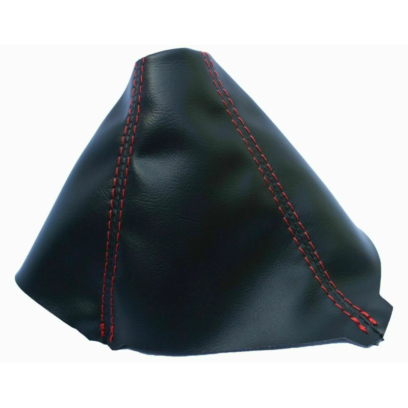 Kar Designers Black w/Red Stitching Real Leather Manual Shift Boot