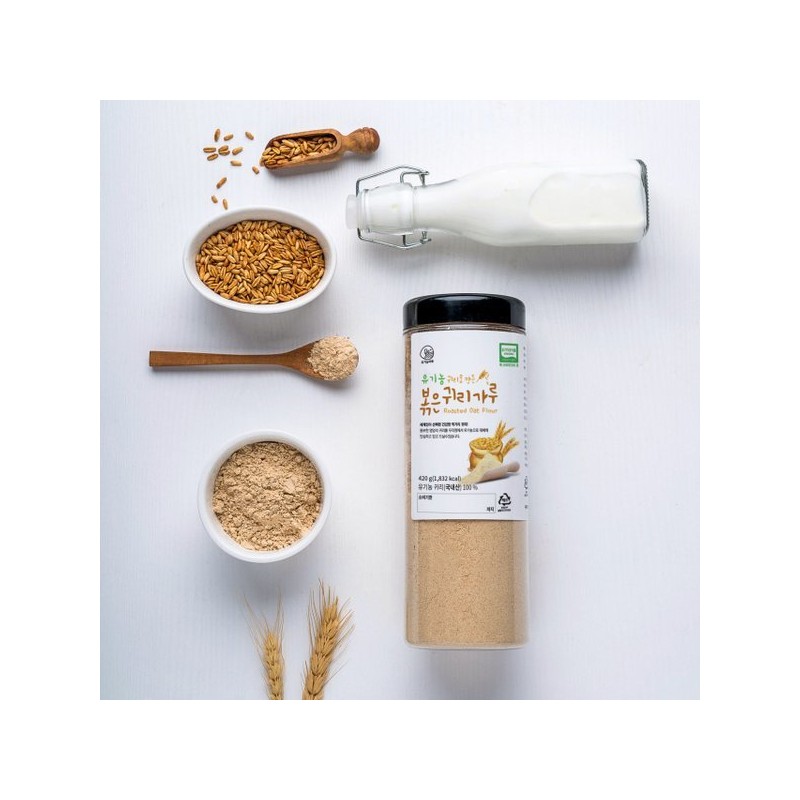 유기농 볶은귀리가루 420g Organic Roasted Oat Powder 420g