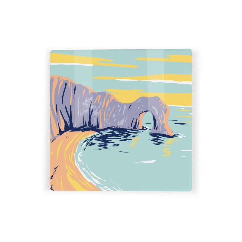South Coast England Ceramic Coaster Set - Cornwall Dorset Jurassic