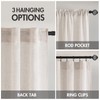 MIULEE - Cortinas de lino blanco de 45 pulgadas de