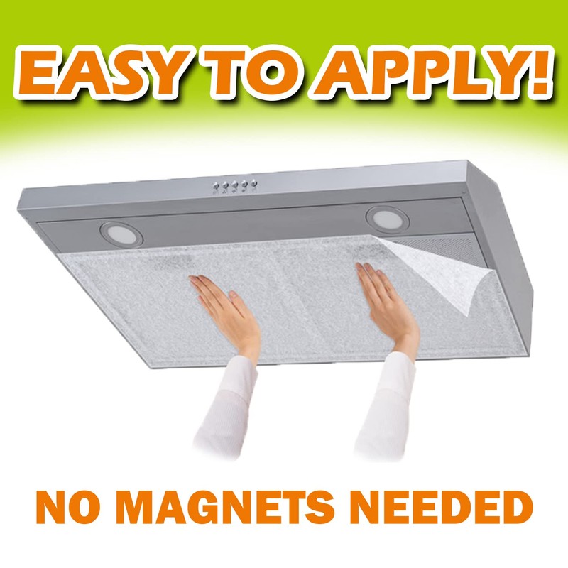 Easy Apply Range Hood Filter - Universal Size (141inches), Replaceable,