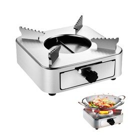 Alcohol Burner Camping, XiXiRan Portable Camping Stove, Spirit Cooker for Indoor Use, Alcohol Burner Fondue, Spirit Cooker, Camping Stove, Spirit Cooker, Alcohol Burner, Stainless Steel