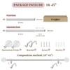 Silver Rainbow Curtain Rod Adjustable Heavy Duty Crystal Ball,18-45"