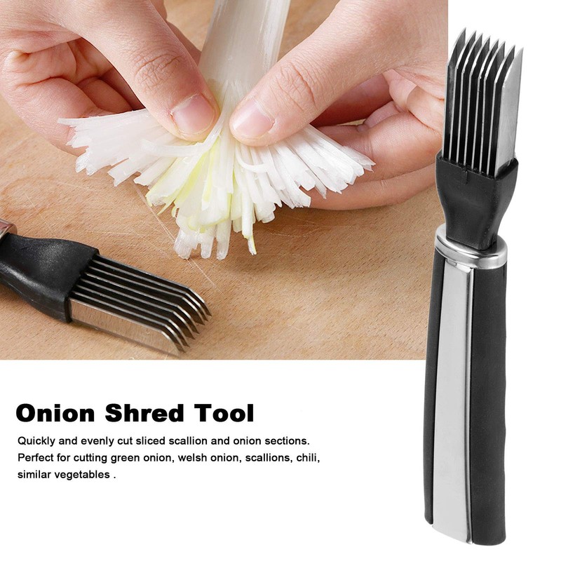 Stainless Steel Scallion Slicer, 19.5 x 3 cm, Spring Onion