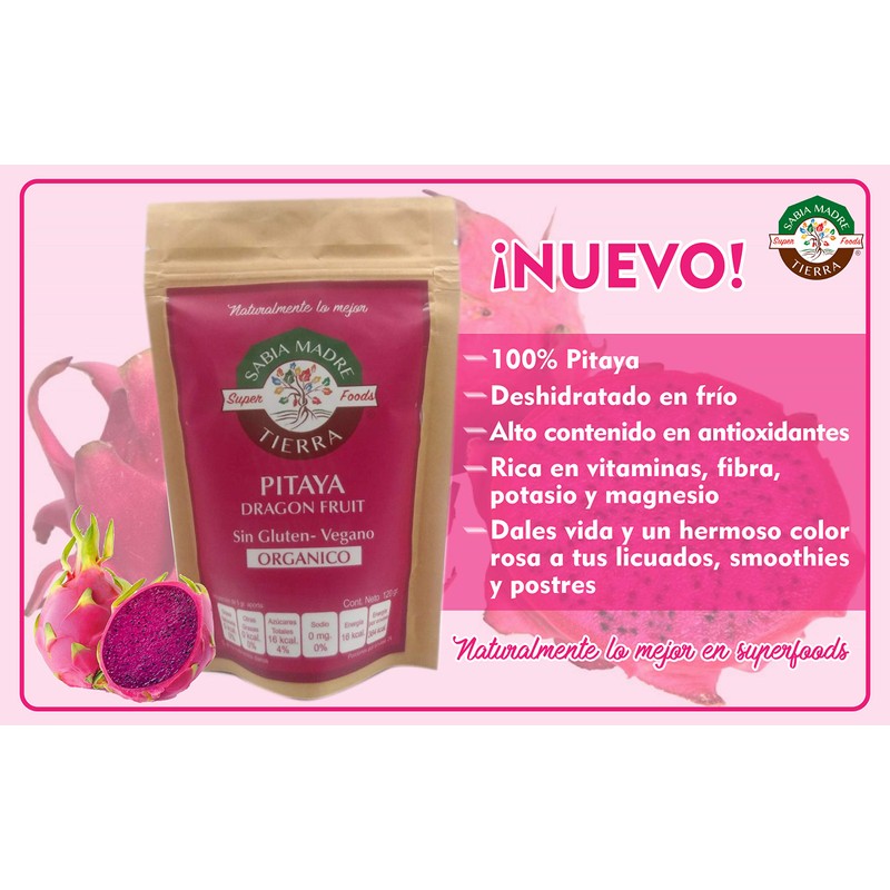 PITAYA ORGÁNICA LIOFILIZADA 250GR (DRAGON FRUIT)