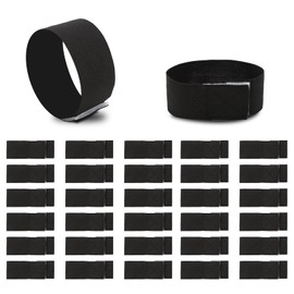 SOONHUA 30pcs Mourning Arm Bands, Black Elastic Memorial Wristbands for Funeral Respect, Sport Team Football Soccer Athletic Support Remembrance Band