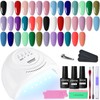 JODSONE 20 Colors Gel Nail Polish Kit with U V
