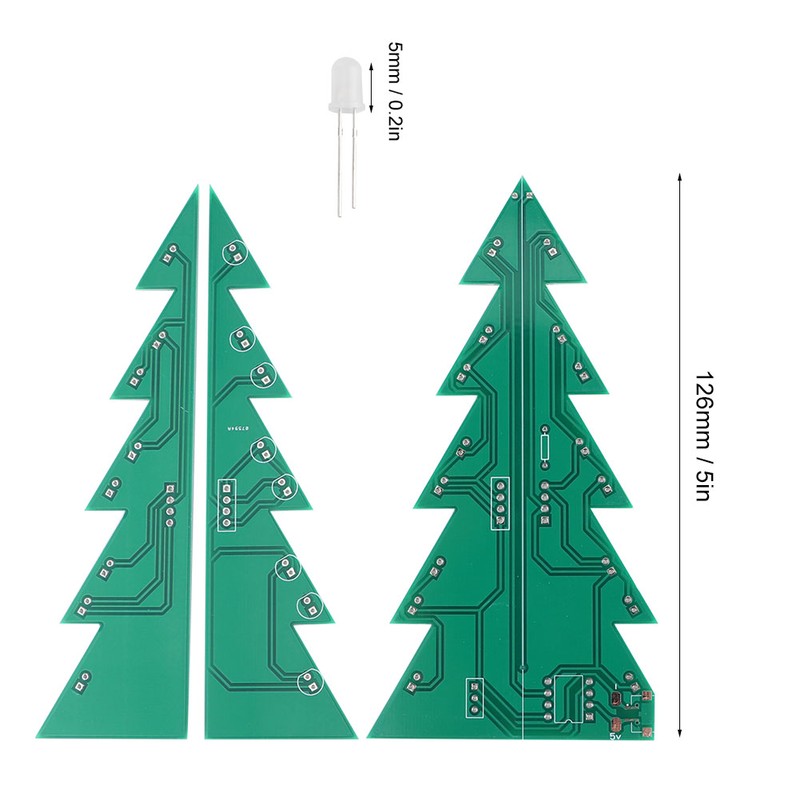 DIY Christmas Tree LED Electronic Printed Circuit Board Ornament for
