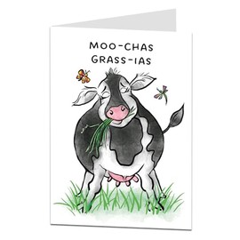 Thank You Card Cute Cow Design Perfect Way To Say Thankyou To Teachers Friends Nursery Staff And Colleagues (Single)