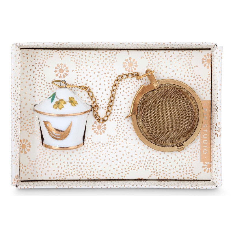 PIP STUDIO Floral Birdhouse Tea Strainer