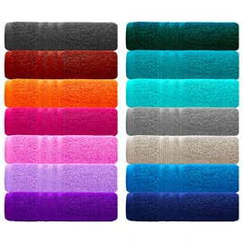 Lashuma Set of 2 Hand Towels Orange Clementines Guest Towels 30 x 30 cm London Flannels