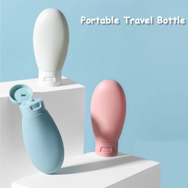 YUTOU 3 Piece Travel Bottles Set 60 ml Travel Bottles & Containers, Plastic Bottles for Filling, Leak-proof Travel Container for Travel Toiletries Shampoo Conditioner (3 Colours)