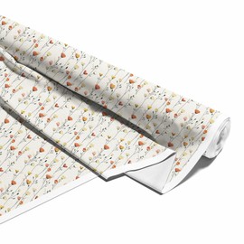 HEKO PANELS Softshell Fabric Sold by the Metre Outdoor Fabric Waterproof with Fleece Fabric for Sewing Sewing Fabrics Windproof for Jacket Hiking Sports Jumpsuit Flowers Spring 2 Metres 145 x 200 cm