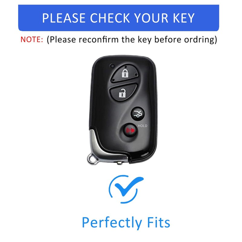 Flensent Key Fob Cover with Keychain for Lexus RX350 RX450