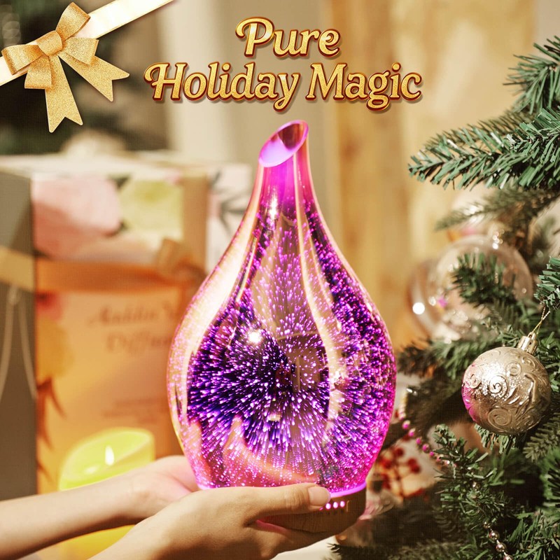 Porseme 280ML Essential Oil Diffuser, Aroma Ultrasonic Humidifier with Remote