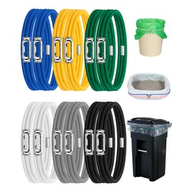 Garbage Can Bands Cord Lord Design Adjustable Large Trash Can Rubber Bands Fits 8-33 Gallon Trash Cans Multifunction Bands Litter Box Bands for Kitchen Tables Picnic Party 12 Pack
