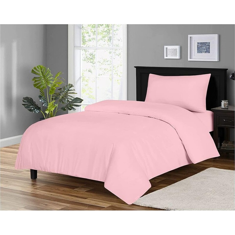 Ev Dekor® DVS729 Duvet Cover Sets Light Peach Pink- Soft
