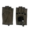 Harssidanzar Lady GL012 Fingerless Leather Gloves Sheepskin Single Line Half