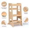 WOOD CITY Kitchen Step Stool for Kids and Toddlers with