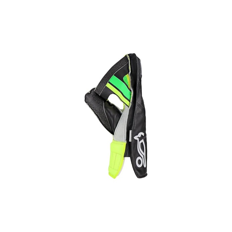 Kookaburra LC 1.0 Wicket Keeping Gloves, Size Adult, Black/Green/Yellow