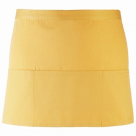 Premier Ladies/Womens Colours 3 Pocket Apron / Workwear (One Size) (Sunflower)