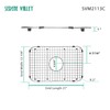 Serene Valley Sink Bottom Grid 21" x 12-7/8", Centered Drain